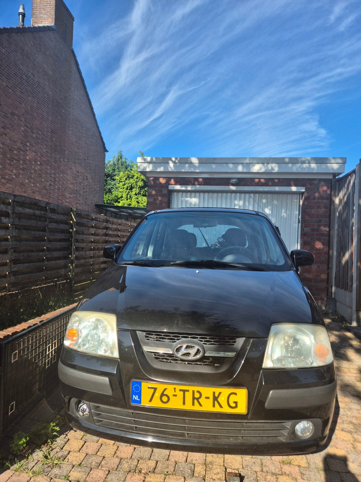 Hyundai Atos 1.1 2007 Zwart, Auto's, Voorwielaandrijving, 31 €/maand, 4 cilinders, Zwart