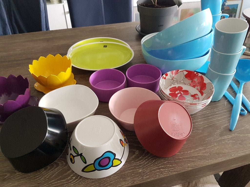 Melamine campingservies, Ophalen, Overige materialen, Gebruikt, Overige typen