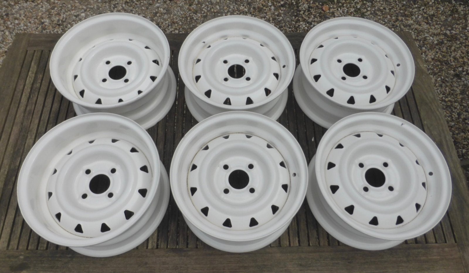 BMW Alpina Borrani velgen 6 stuks, 5,5/6/6,5 J 13 inch 4x100, Auto-onderdelen, Banden en Velgen, Ophalen, Gebruikt, Personenwagen
