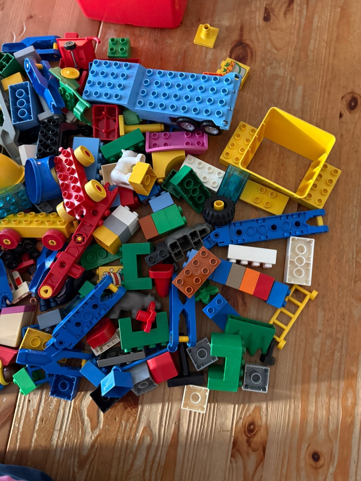 partij LEGO Duplo met opbergbox, Lego, Gebruikt, Verzenden, .