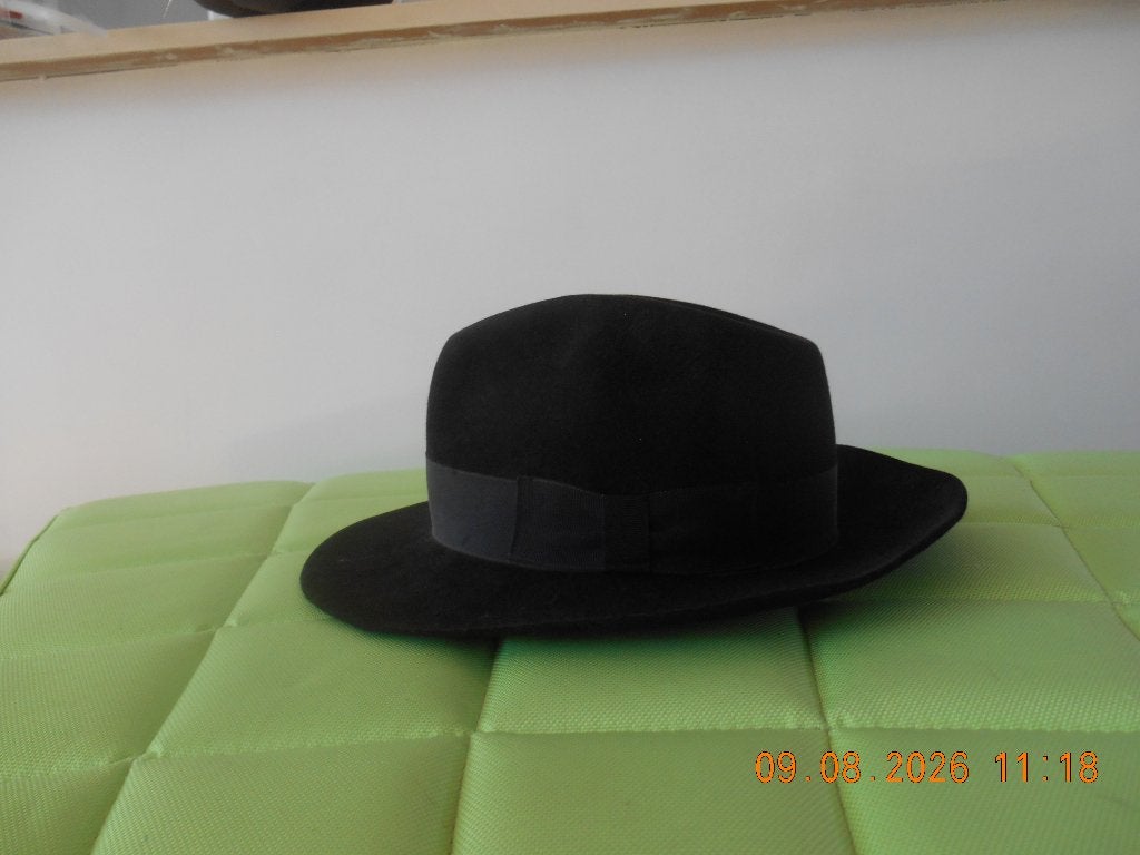 Borsalino herenhoed, Verzenden, Zo goed als nieuw, 57 cm (M, 7⅛ inch) of minder, Hoed