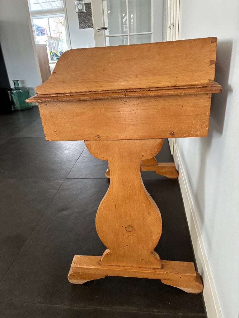 sidetable, bureau, haltafel, kaptafel antiek grenen, Ophalen, Gebruikt, 50 tot 100 cm, Oud, antiek, landelijk, cottage, grenen, Engels