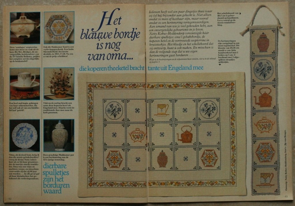 Borduurpatroon  Tegeltjes nr 304 do, Verzenden, Zo goed als nieuw, Handborduren, Patroon