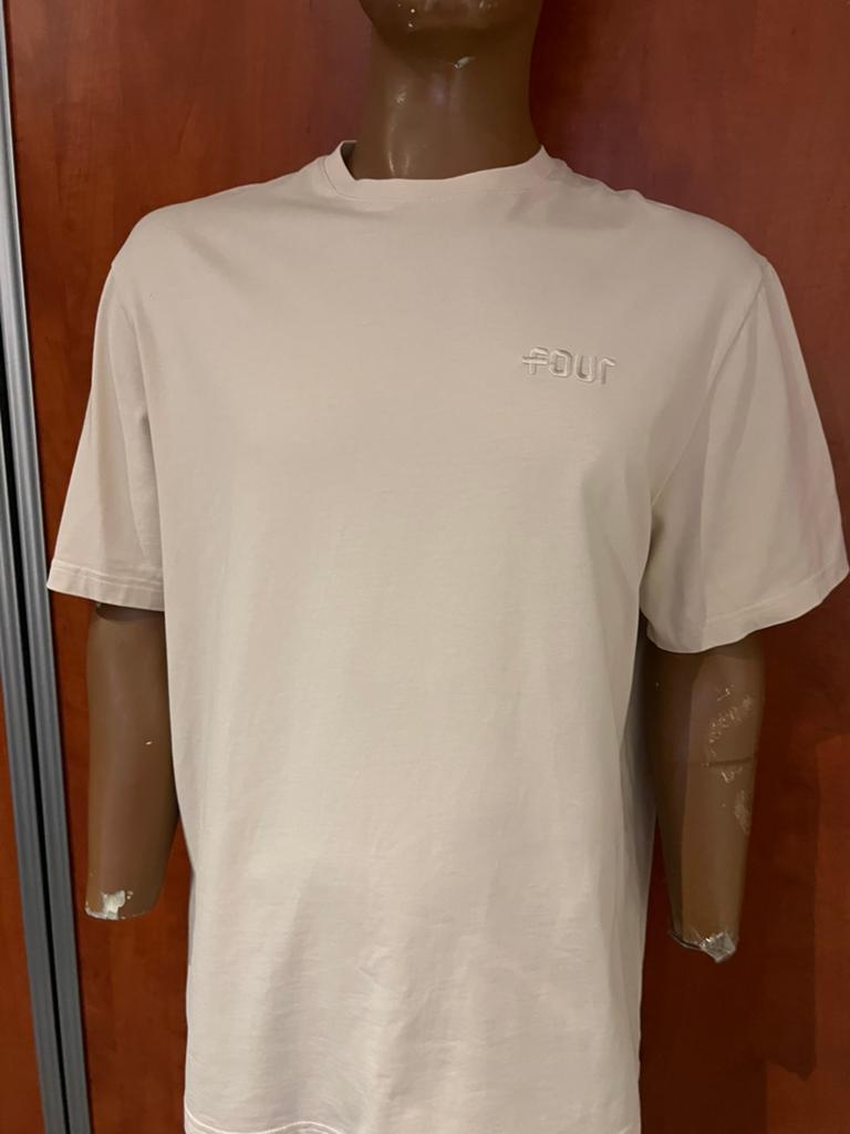 FOUR T-shirt - Beige - Maat L, Kleding | Heren, T-shirts, Maat 52/54 (L), Beige, G, Ophalen of Verzenden