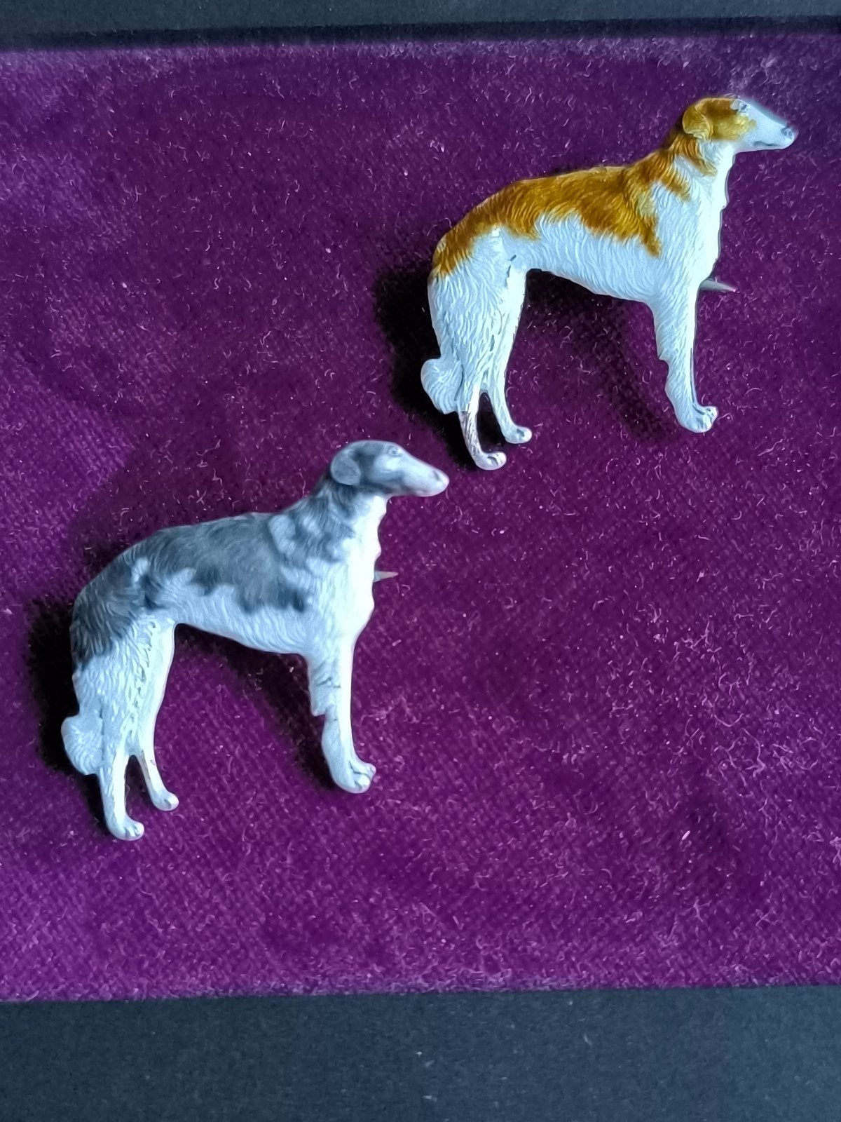 zilver met emaille broches 2x, Ophalen of Verzenden