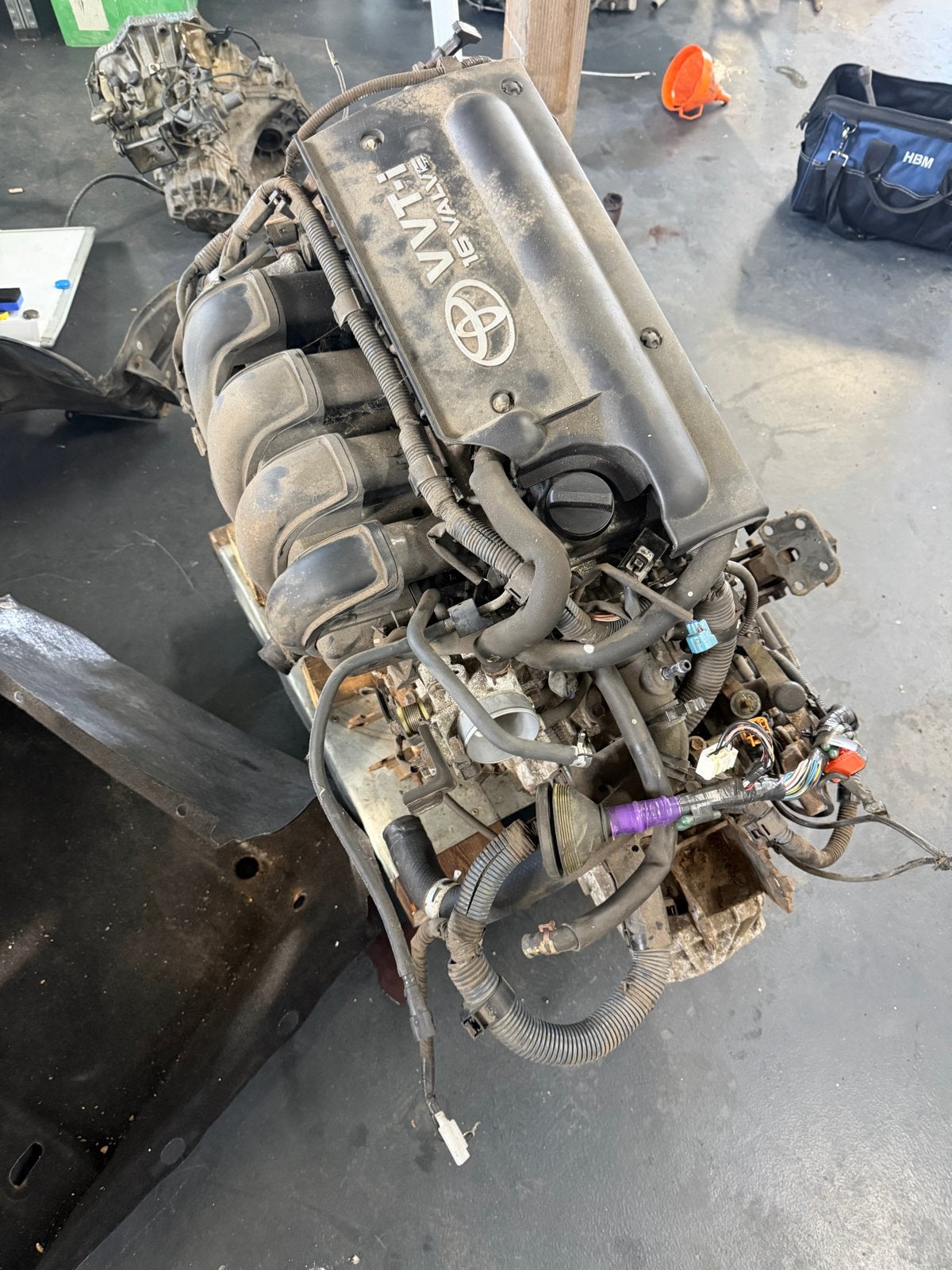 Toyota MR2 ZZW30 2004 1.8 vvti 1zz motor en 6bak, Ophalen, Gebruikt, Toyota