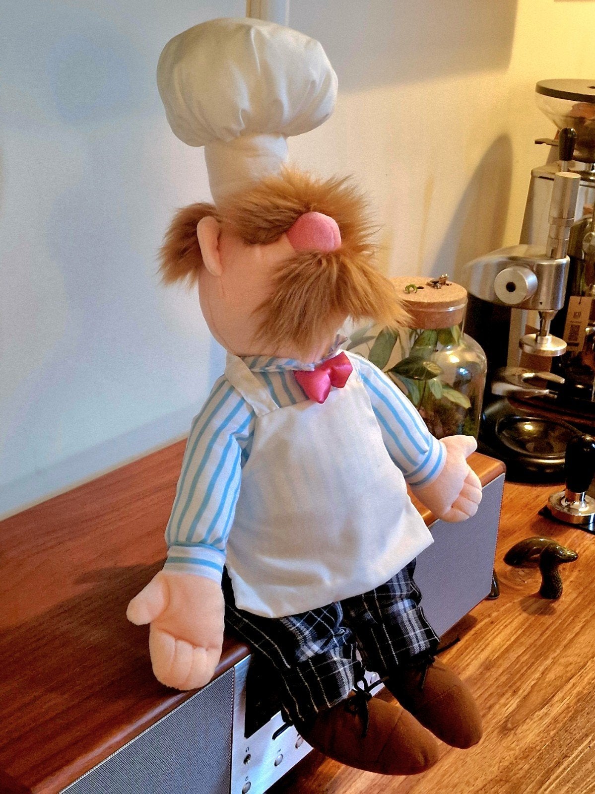 50cm grote Swedish Chef Pop Jim Henson Muppets Muppet Show, Ophalen of Verzenden, Zo goed als nieuw, Pop, Levensecht of Reborn