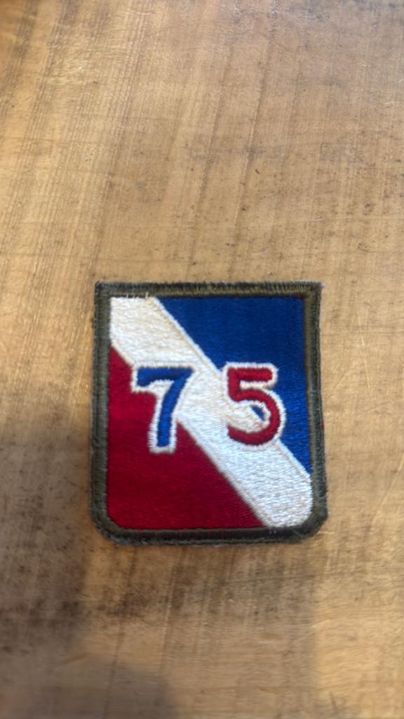 75e infanterie divisie patch, Verzamelen, Militaria | Tweede Wereldoorlog, Ophalen of Verzenden, Amerika, Embleem of Badge