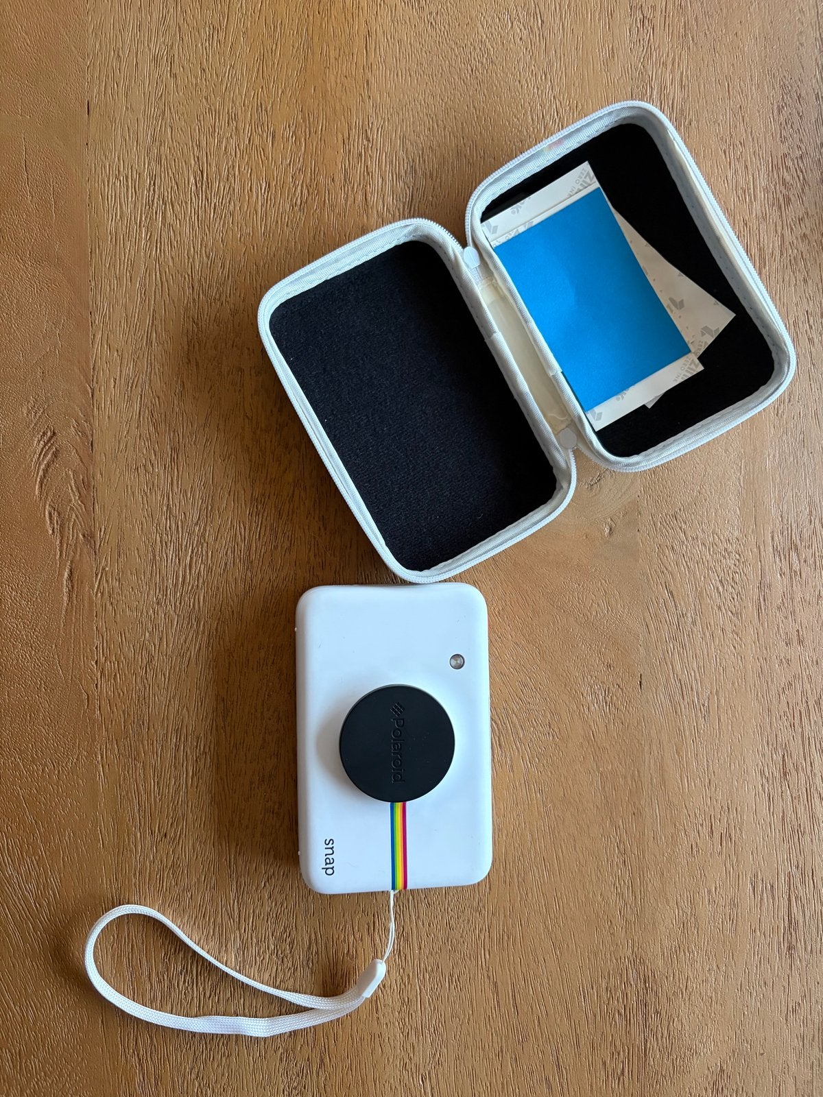 Polaroid Snap Instant Digitale Camera Wit met Hoesje, Ingebouwde flitser, Instant camera, Ophalen of Verzenden, Zo goed als nieuw