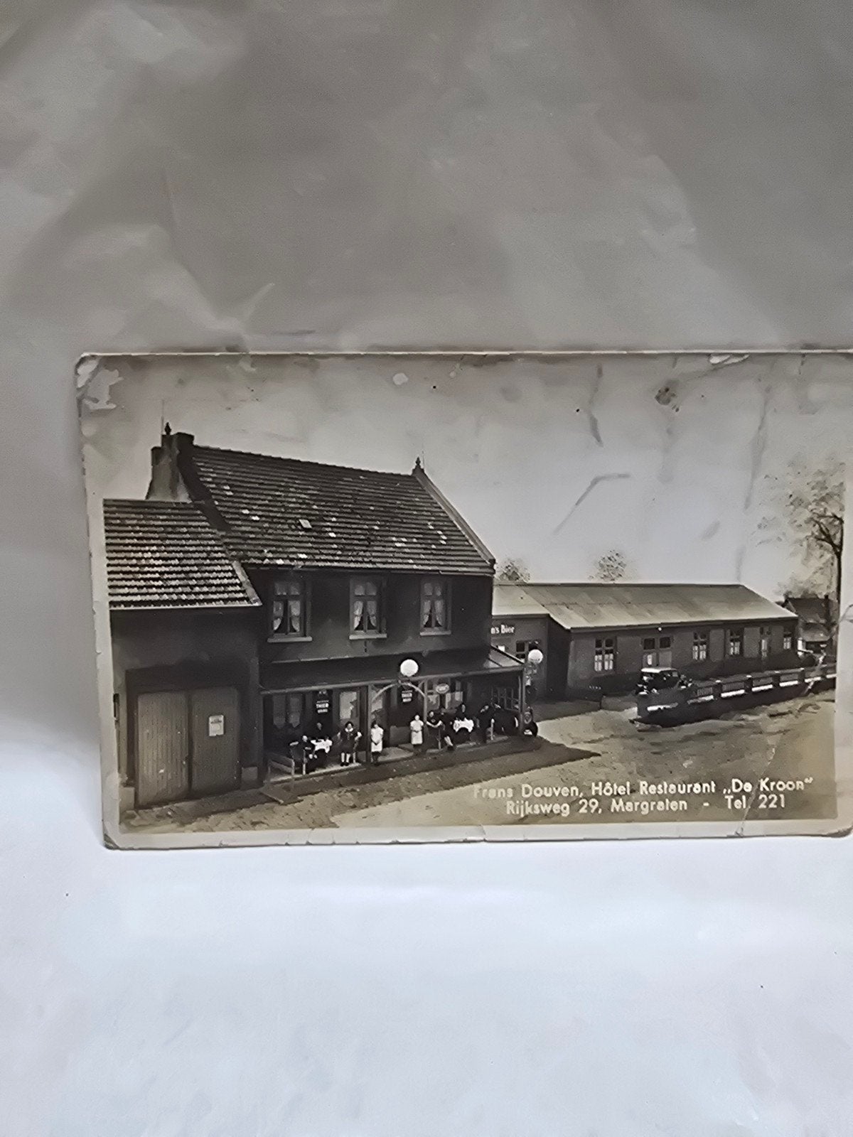 Oude Ansichtkaart Hotel Restaurant De Kroon Margraten, Ophalen of Verzenden, Voor 1920, Gelopen, Limburg