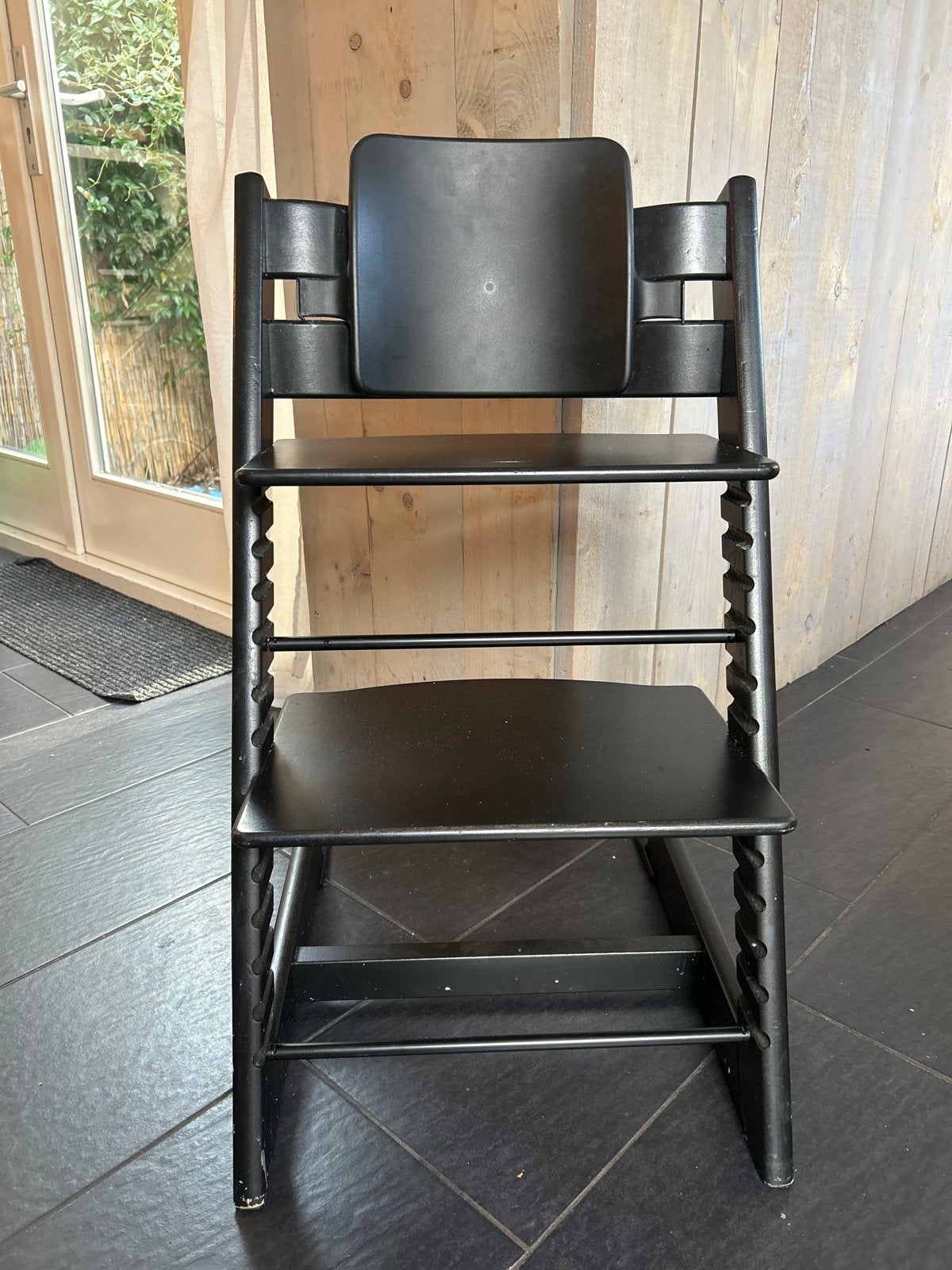 Stokke Tripp Trapp meegroeistoel - Zwart, Ophalen, Gebruikt, Meegroeistoel, Aanschuifbaar