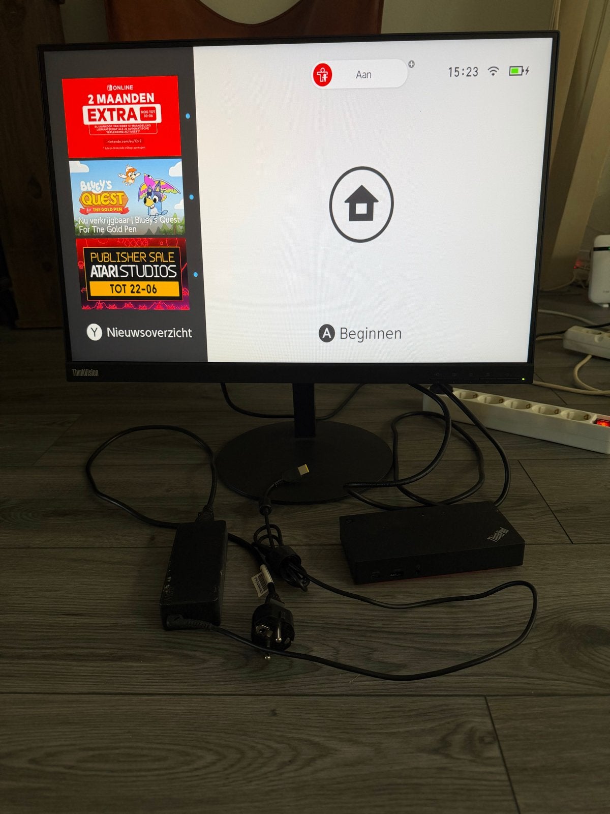 Lenovo ThinkVision T24d-10 Monitor met ThinkPad Dock, Computers en Software, Monitoren, Ophalen, Gebruikt, IPS, In hoogte verstelbaar