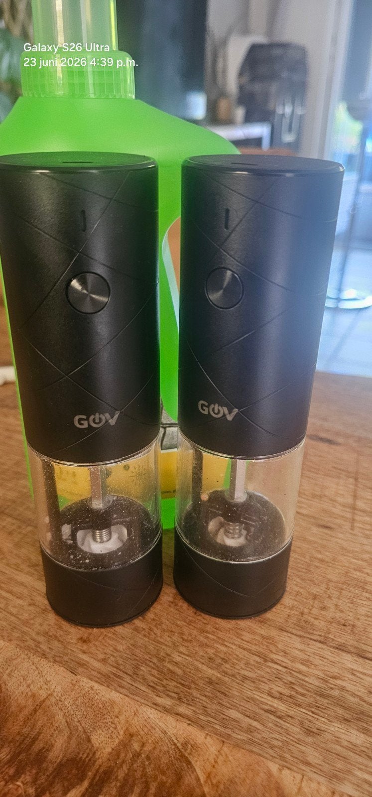Elektrische peper- en zoutmolens set (2 stuks), Overige typen, Ophalen of Verzenden, Zo goed als nieuw, Zwart