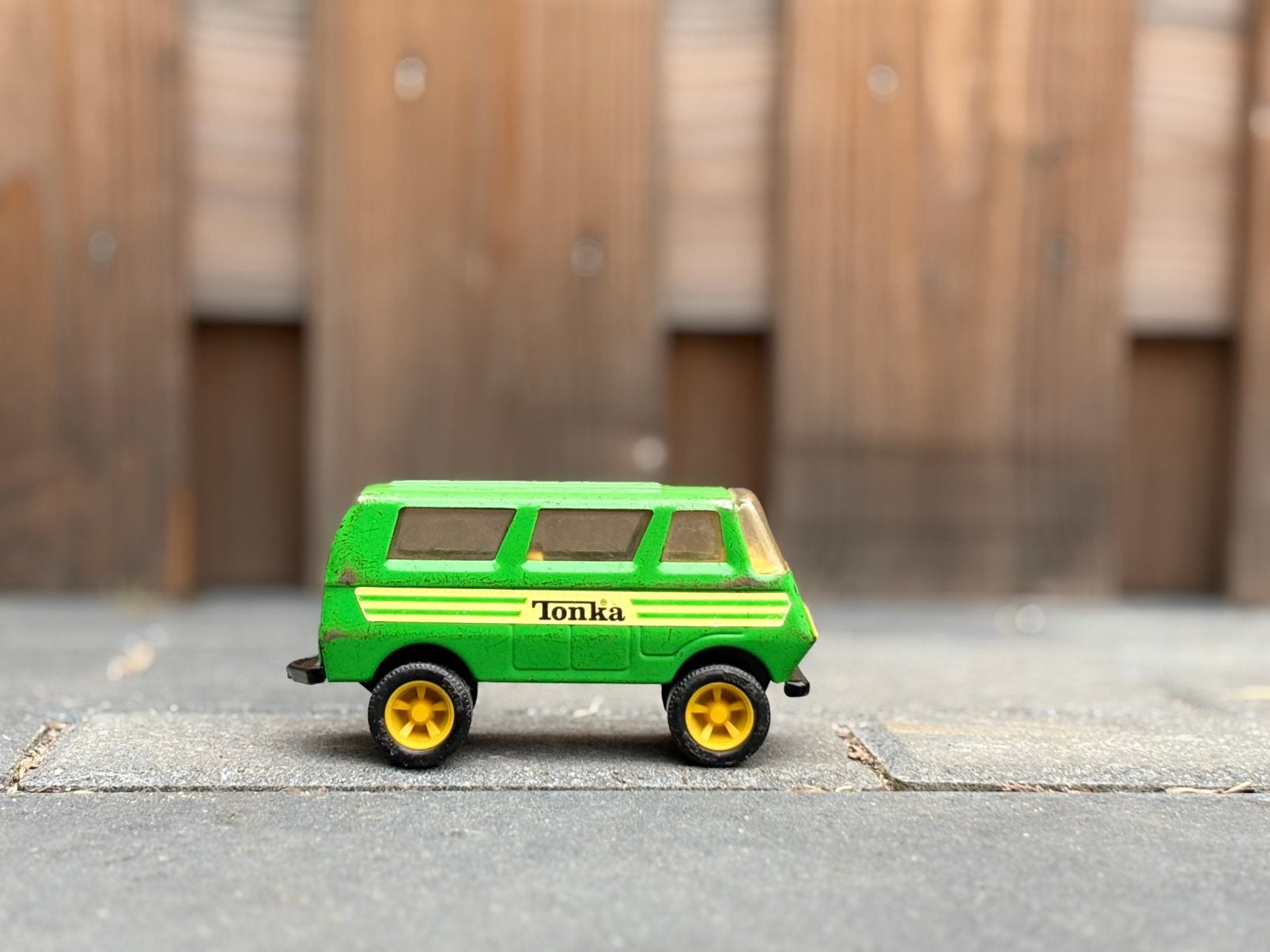Vintage Tonka Bus/Van – Groen – Model 55450 – Jaren '70/'80, Antiek en Kunst, Ophalen of Verzenden