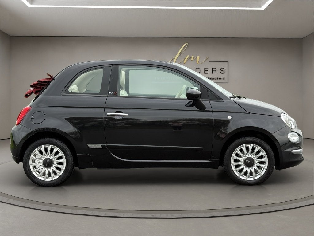 Fiat 500C 1.2 Lounge 2020 ZWART | Cabriolet | Apple CarPlay, Auto's, Keurmerk '100% Onderhouden', Gebruikt, 4 cilinders, Cabriolet