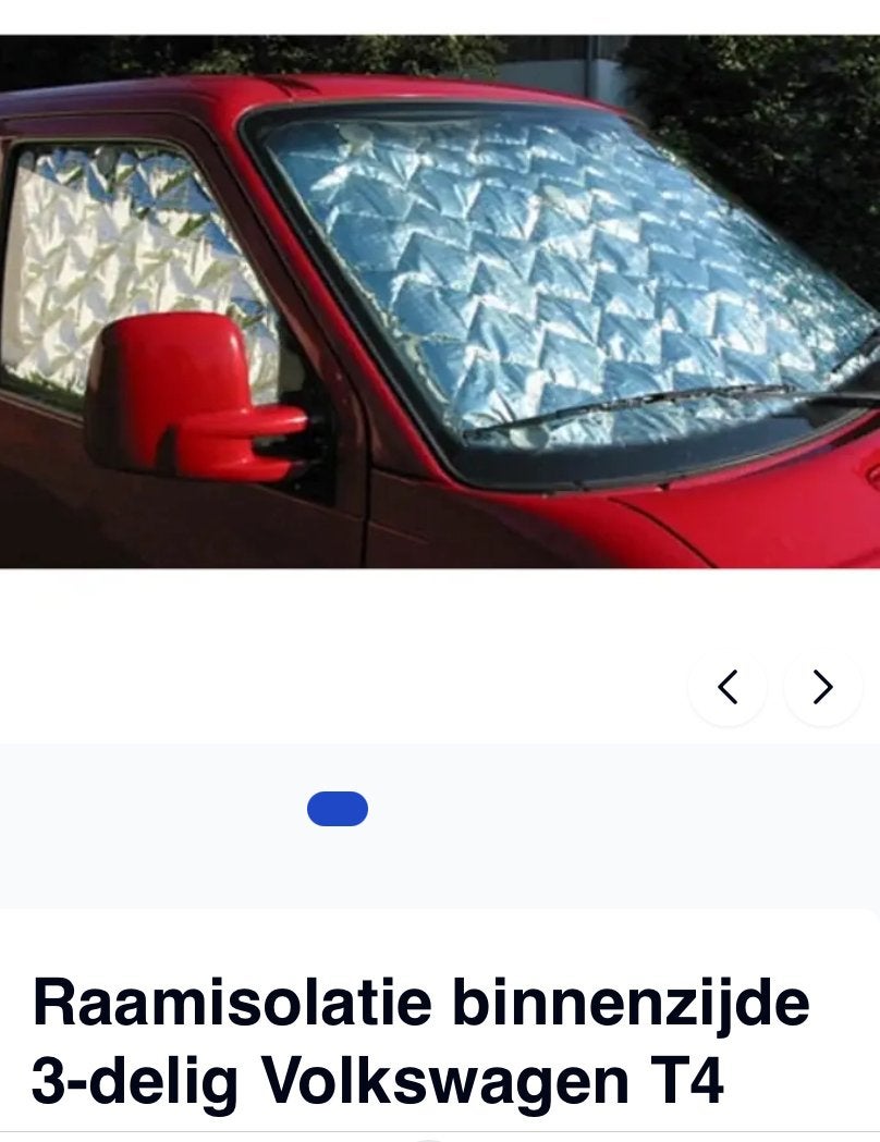 Raamisolatie binnenzijde 3-delig Volkswagen T4, Ophalen of Verzenden, Gebruikt