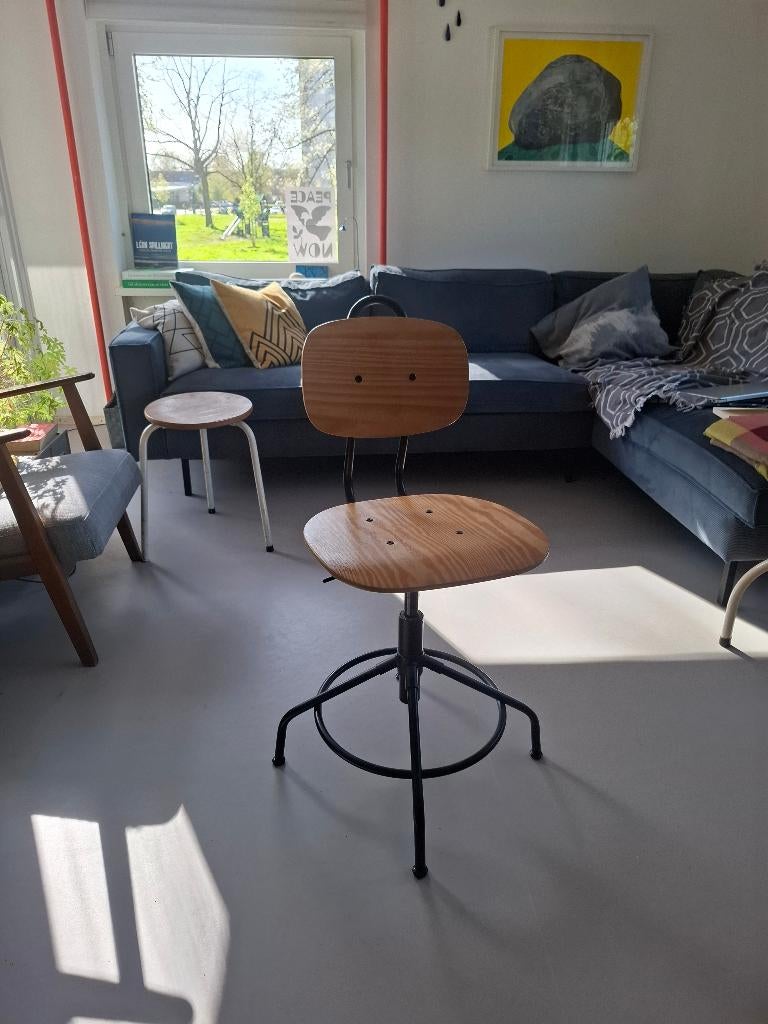 Houten bureaustoel ikea, Huis en Inrichting, Bureaustoelen, Ophalen, Gebruikt, Bruin