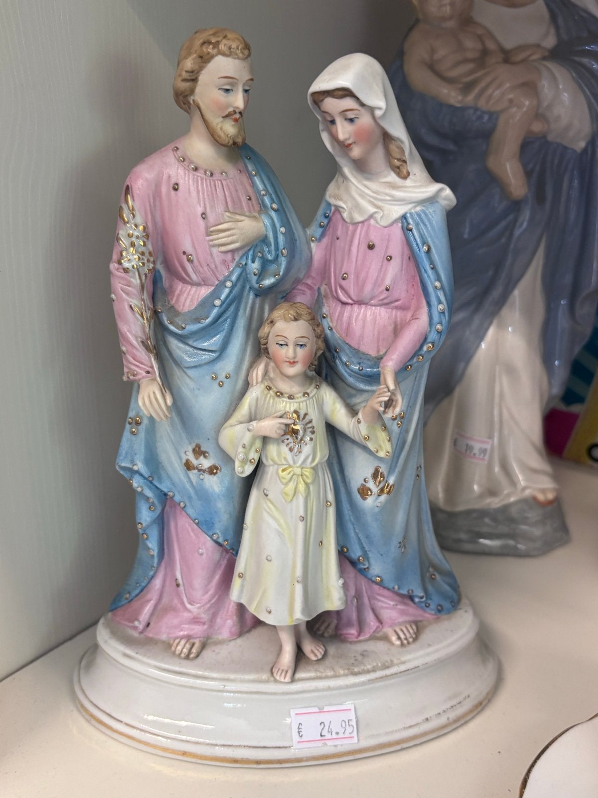 Biscuit Heilige Familie Beeld - Vintage Decoratie, Ophalen of Verzenden