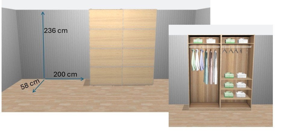 IKEA PAX, Ophalen, Overige materialen, Met deur(en), Gebruikt