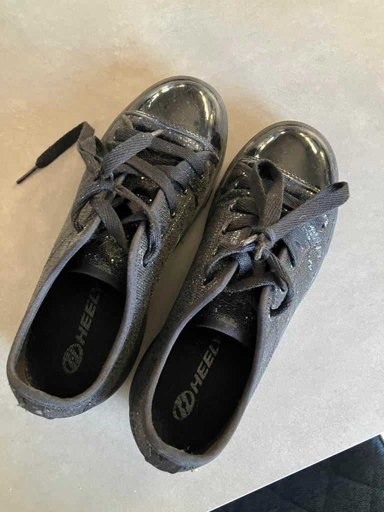 Zwarte Heelys met glitter - maat 36.5, Ophalen of Verzenden, Zo goed als nieuw