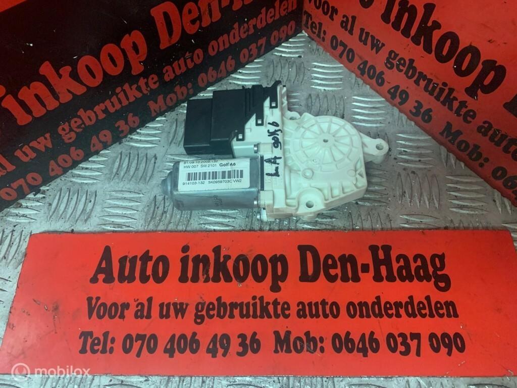 Volkswagen Golf 6 ('08-'13) Raammotor Linksachter 5K0959703C, Ophalen of Verzenden, Gebruikt, Volkswagen