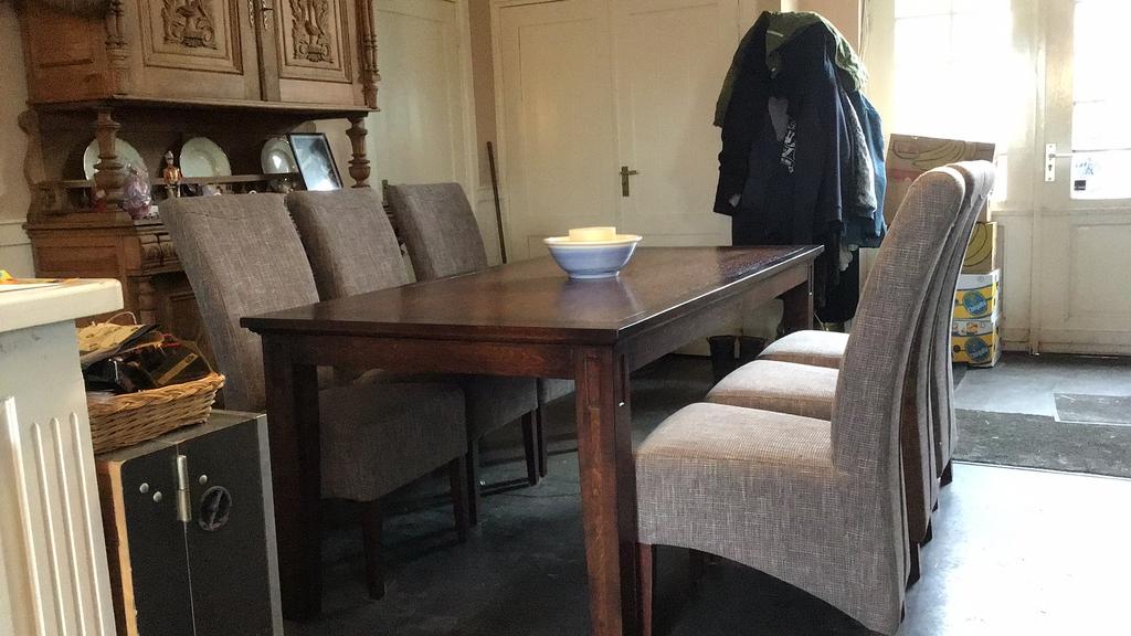 Mooie eethoek met 6 stoelen, Ophalen of Verzenden