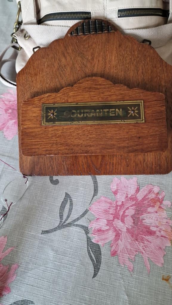 Jaren30 eiken krantenhanger Amsterdamse school., Huis en Inrichting, Woonaccessoires | Krantenbakken en Lectuurbakken, Ophalen of Verzenden
