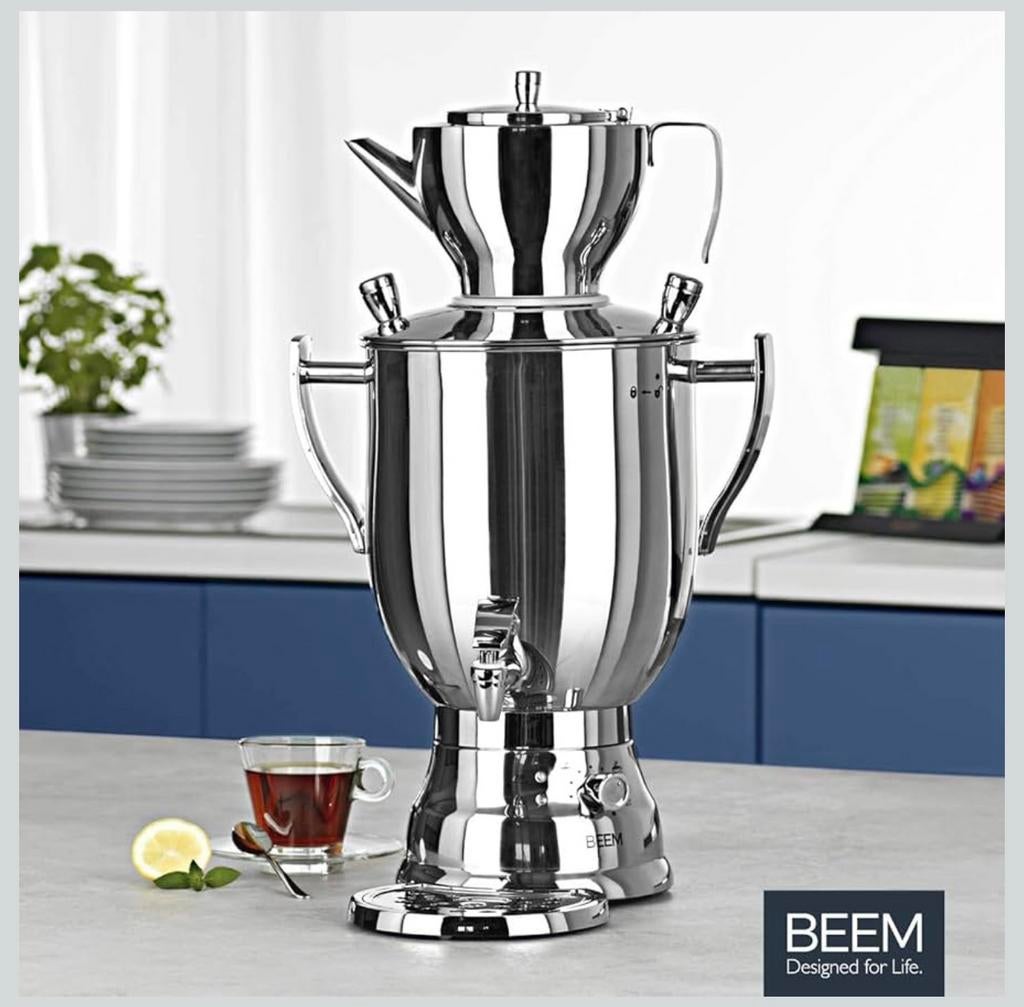 BEEM Samowar 3008 C – Elektrische Samovar – 8 Liter – RVS, Ophalen, Nieuw