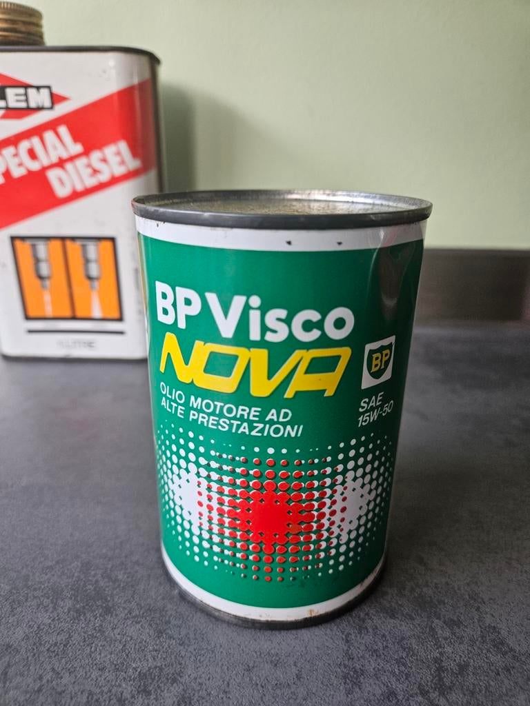 Olieblik BP Visco Nova 0,5L Vintage garageblik, Verzamelen, Merken en Reclamevoorwerpen, Gebruikt, Verpakking, Ophalen of Verzenden