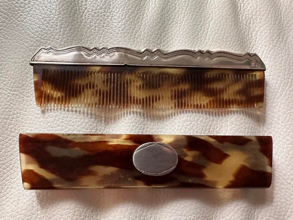 Vintage kam en etui set, Antiek en Kunst, Ophalen of Verzenden