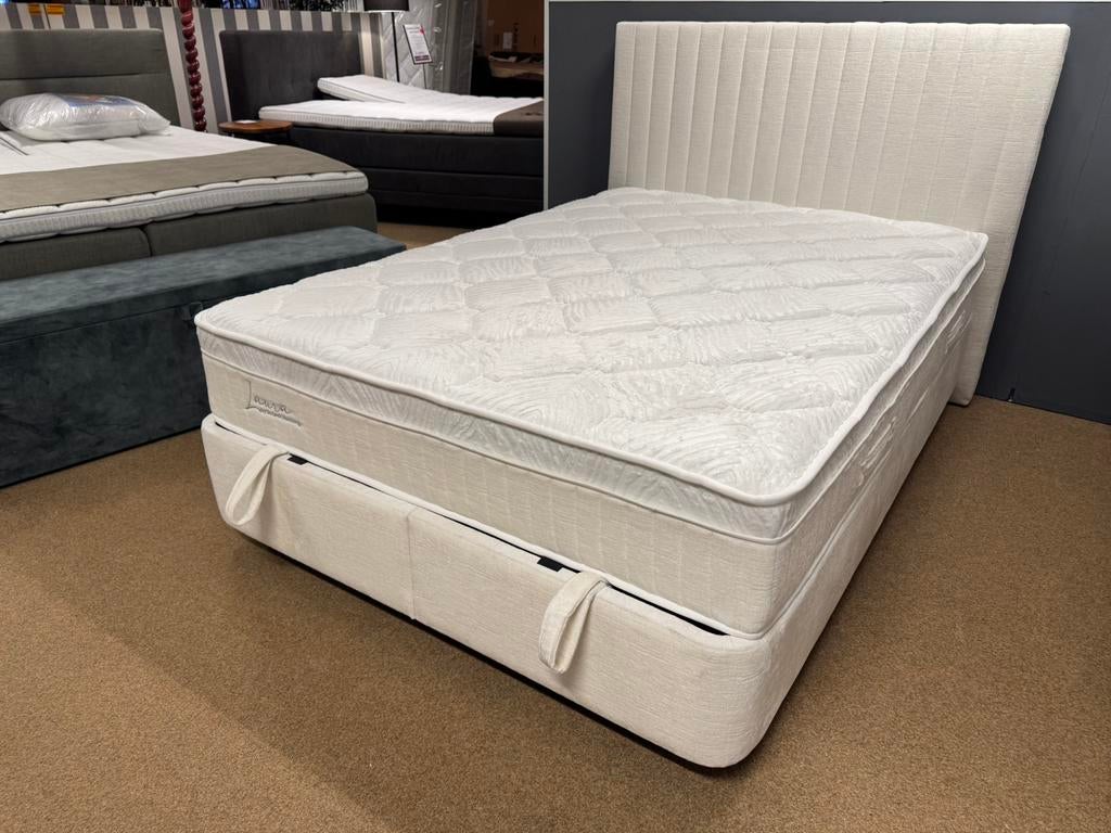 Boxspring/Baza met opbergruimte 140cm Direct/leverbaar E7267, Huis en Inrichting, Mwonenenslapen, Mwonenenslapen@ziggo.nl, 200 cm