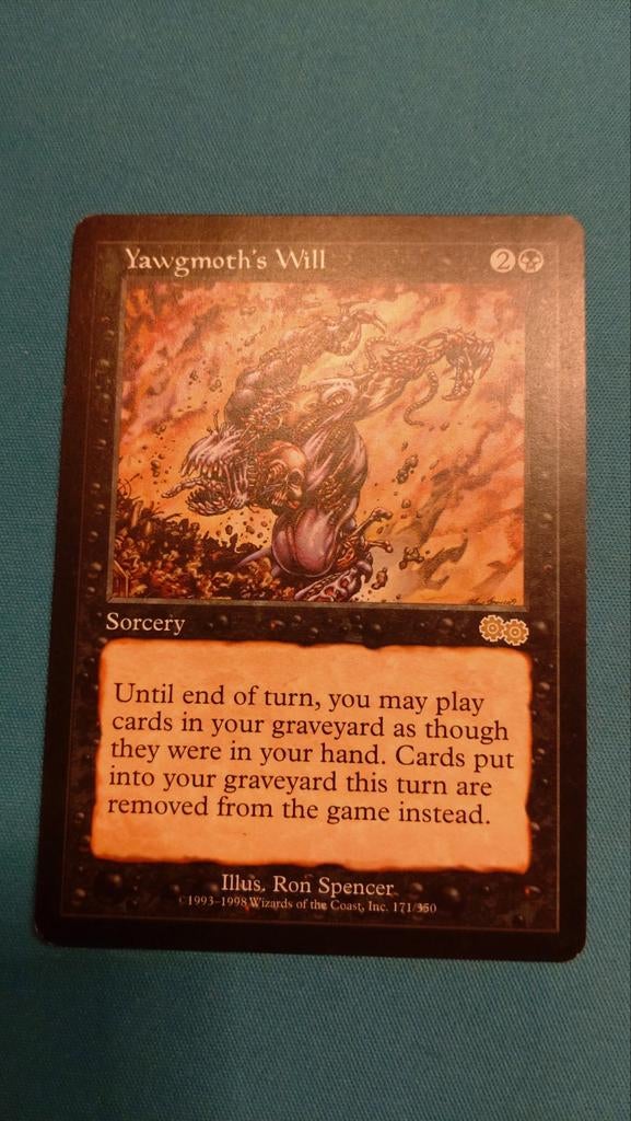 Yawgmoth's Will - Urza's Saga, Ophalen of Verzenden, Gebruikt, Losse kaart
