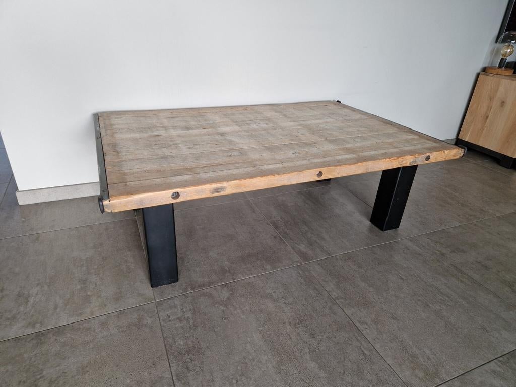 Steenschot salontafel 140x90 cm, Gebruikt, 100 tot 150 cm, 50 tot 100 cm, Minder dan 50 cm
