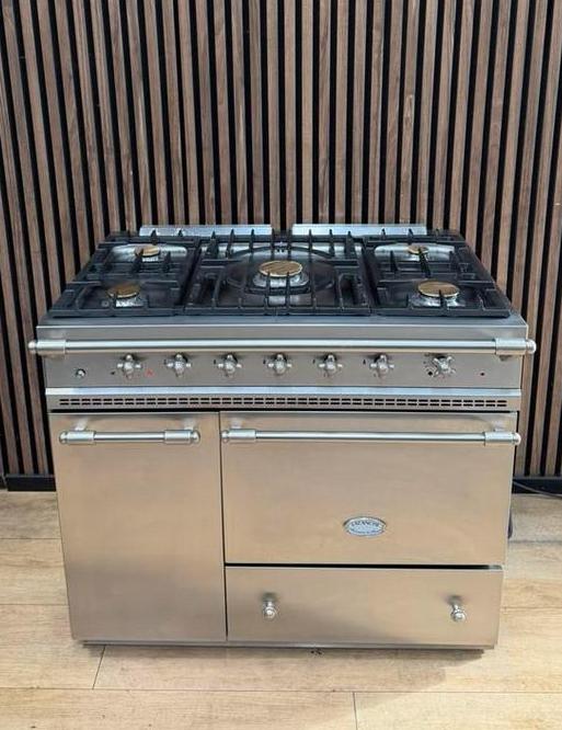Luxe Rvs Lacanche Fornuis 100 cm (Gratis bezorgen), 5258sh, Ophalen of Verzenden, Zo goed als nieuw, Energieklasse A of zuiniger