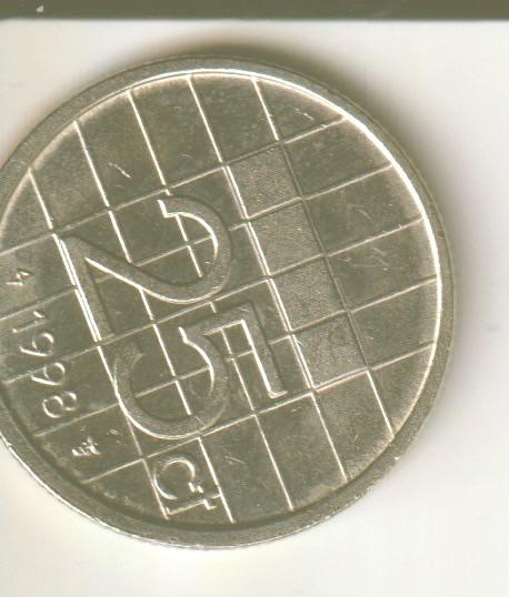 25 cent 1998 nederland, Ophalen of Verzenden, Koningin Beatrix, 25 cent