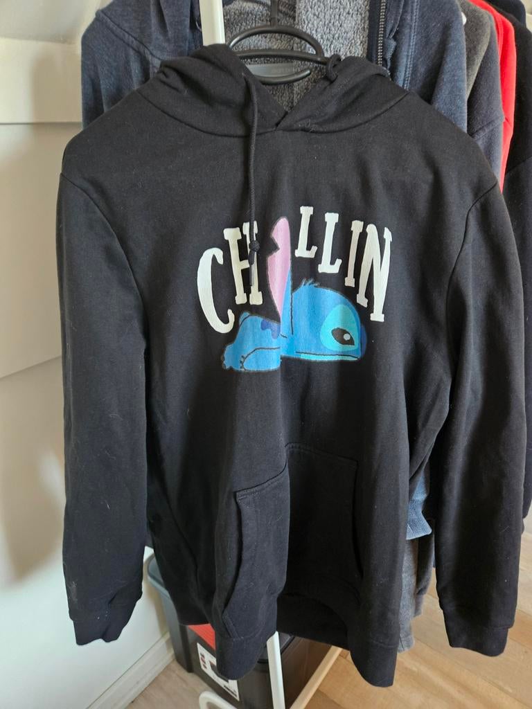 Disney Hoodie - Stitch, Zwart, Nieuw, Overige maten, Ophalen of Verzenden