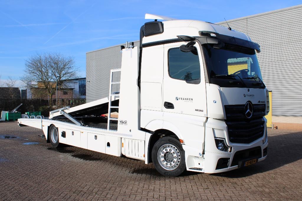 Mercedes Actros L Autotransporter 3/4 lader Tijhof nieuw, Auto's, Automaat, Met garantie (alle), 360 pk, Wit