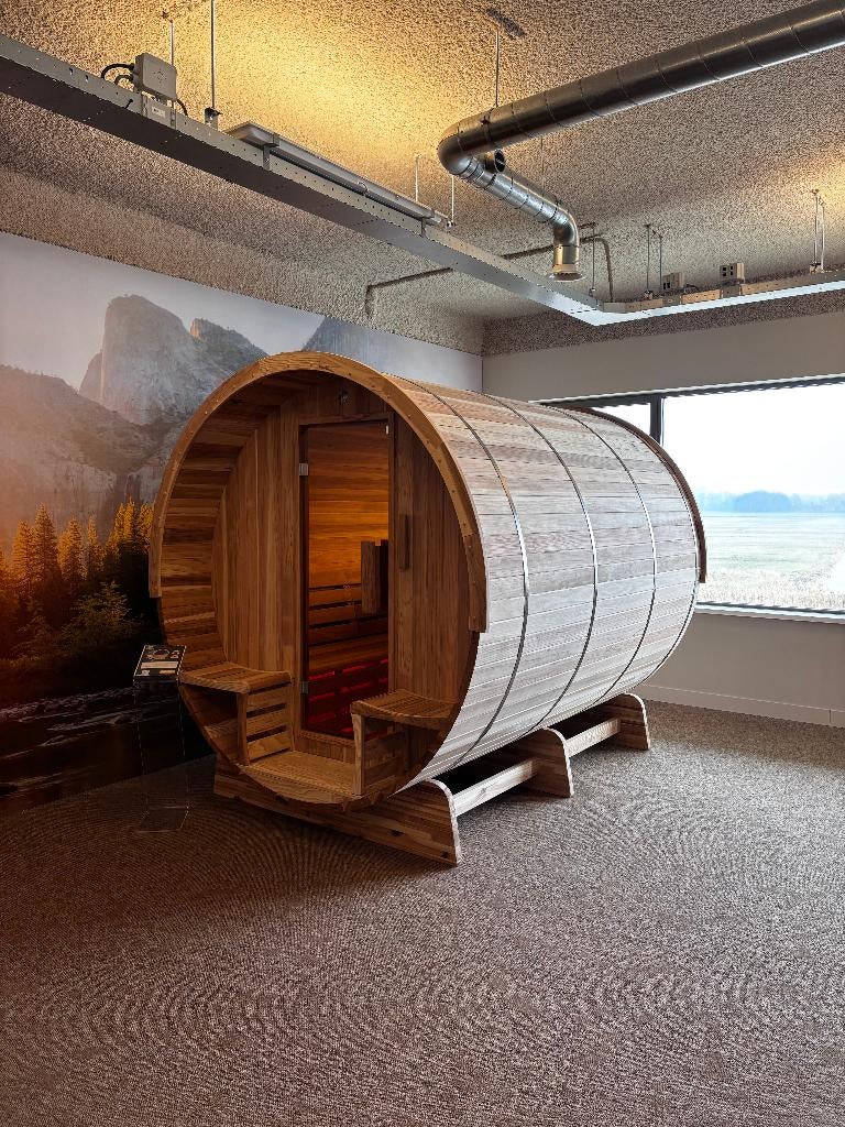 TR170 Barrelsauna | Red Cedar | Elektrisch of Hout, Info@sunspahetgooi.nl, Loodijk 24A, Sunspa Benelux, Fins of Traditioneel