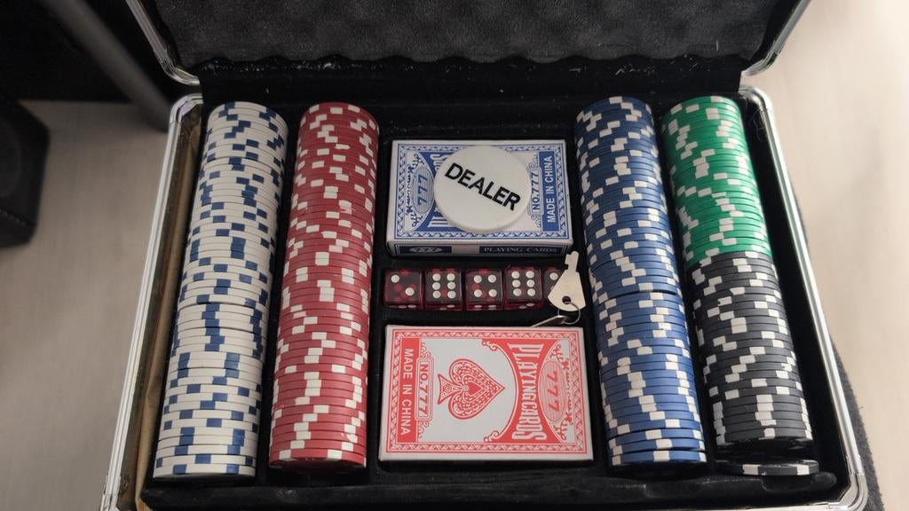 Pokerset met koffer, Ophalen of Verzenden, Gebruikt