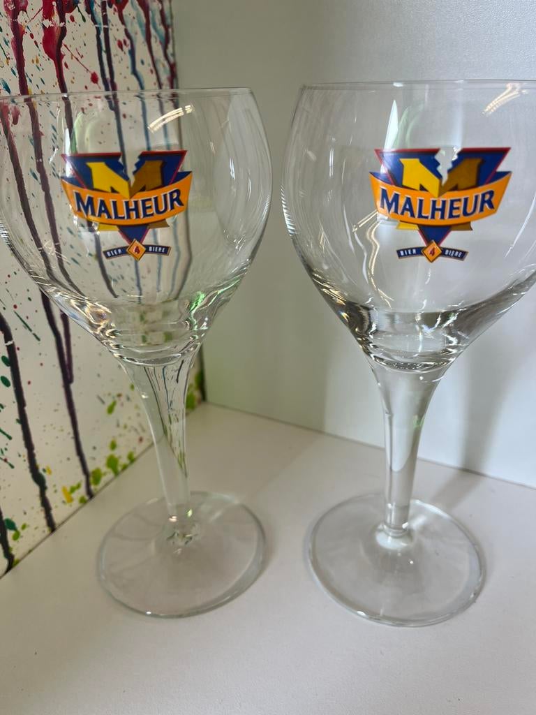 Malheur bierglazen set van 2 glazen, Ophalen of Verzenden, Nieuw, Glas of Glazen, Overige merken