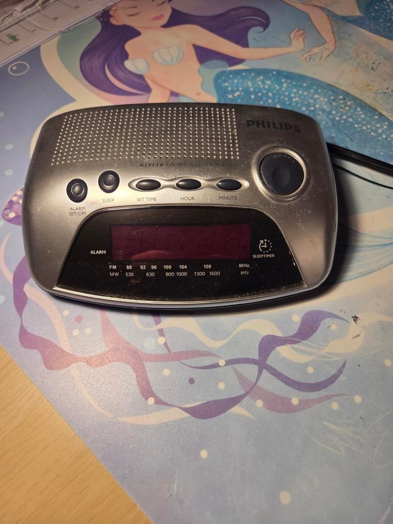 Philips AJ3116 FM Klokradio Wekker, Audio, Tv en Foto, Radio's, Ophalen of Verzenden, Gebruikt, Radio