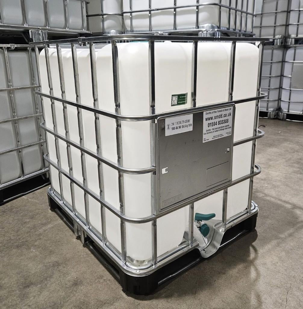 IBC 1000 liter, Tuin en Terras, Regentonnen, Zo goed als nieuw, 150 liter of meer, Met kraantje, Ophalen of Verzenden
