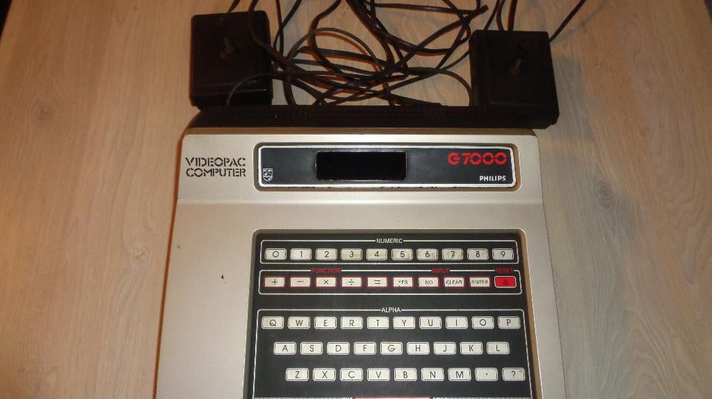 PHILIPS videopac spelcomputer G7000 met 7 spellen, Ophalen of Verzenden, Gebruikt, Met 2 controllers, Overige modellen