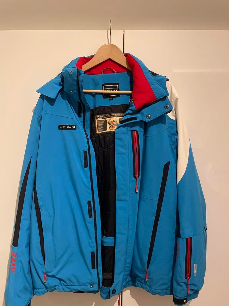 Icepeak Ski Jas Heren Maat 54 - Blauw, Ophalen of Verzenden, Gedragen, Maat 52/54 (L), Blauw
