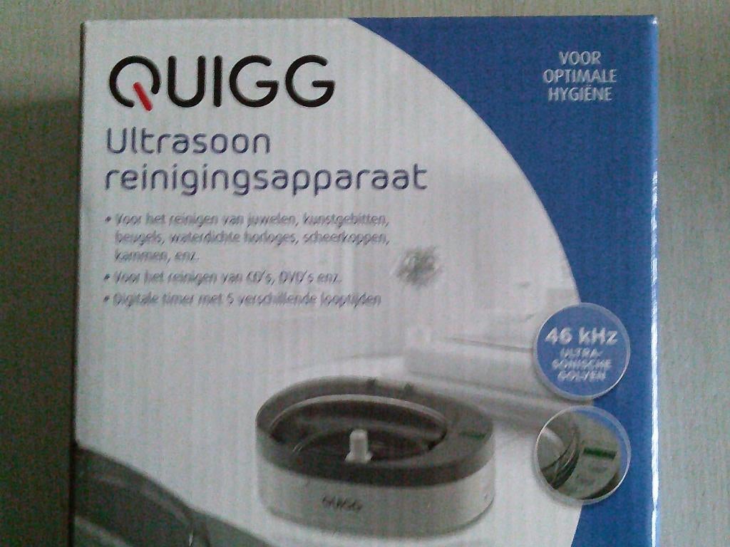 QUIGG ultrasoon reiniger BRIL/SIERADEN/PROTHESE -GRATIS zenD, Doe-het-zelf en Verbouw, Verzenden, Zo goed als nieuw, Overige typen