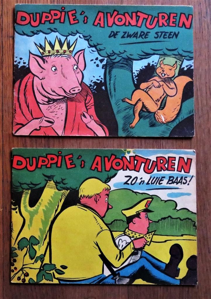 2x Duppie's avonturen: 17 + 19 ( reclame NGV Kruidenier ), Eén stripboek, Ophalen of Verzenden, Gelezen