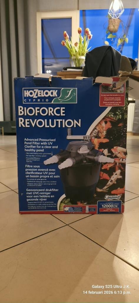 Vijverfilter Hozelock Biorforce Revolution 12000 liter, Tuin en Terras, Vijver-toebehoren, Ophalen, Nieuw, Vijverfilter