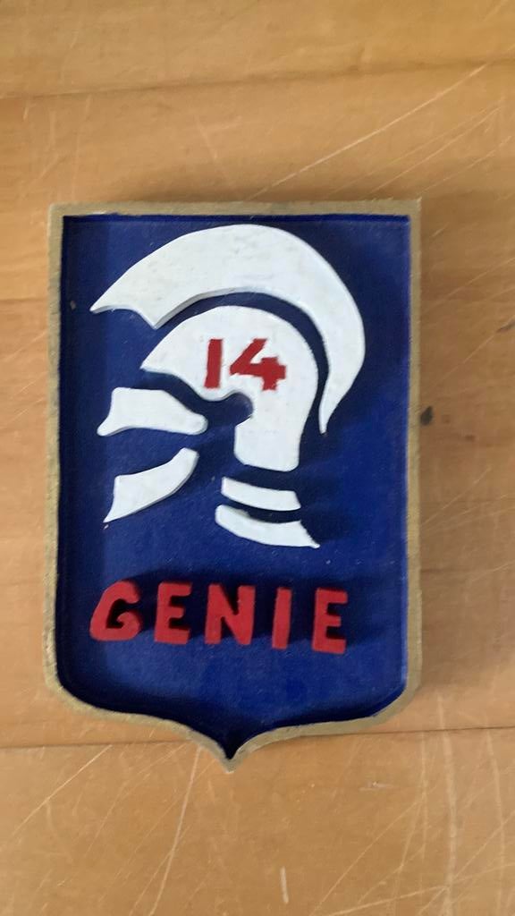 KNIL/KL 14e Genie Veldcompagnie, Verzamelen, Ophalen of Verzenden, Landmacht, Nederland, Embleem of Badge