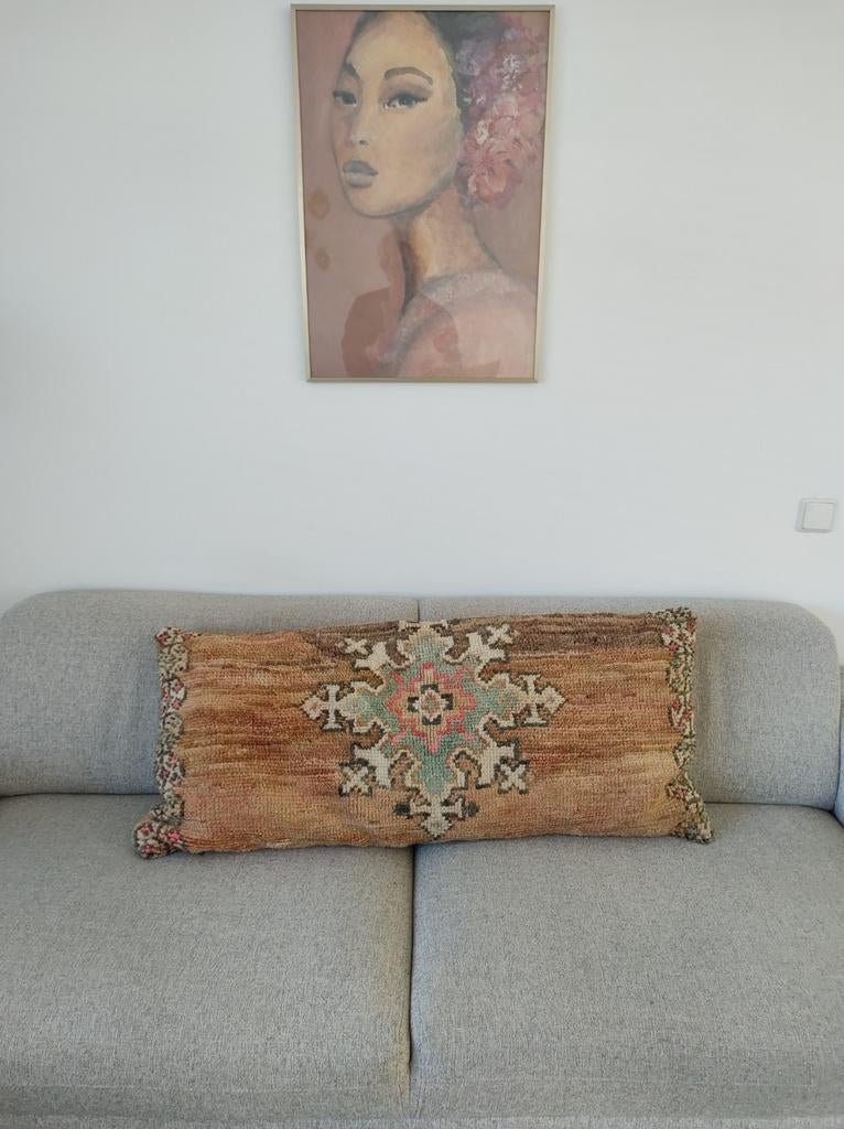 Kussen xxl Marokko vintage stof, Ophalen of Verzenden, Nieuw, Rechthoekig