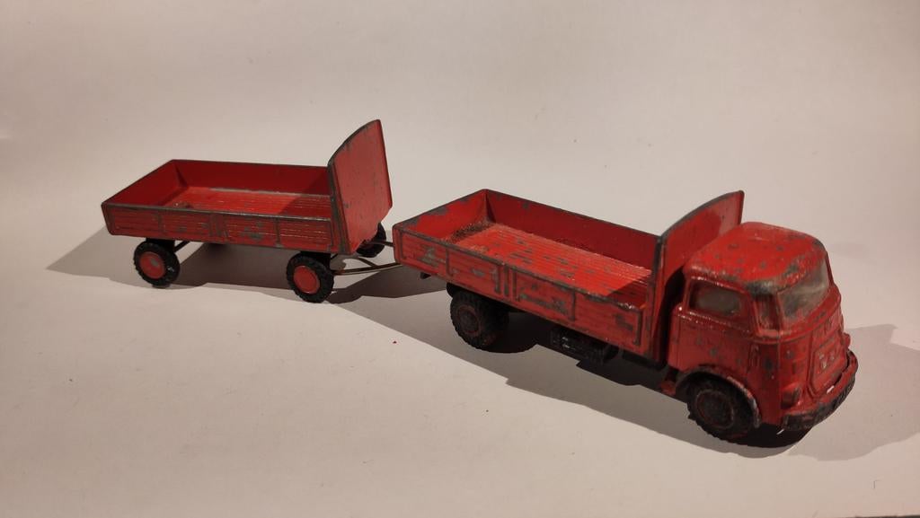 Lion Car DAF A50 Frontstuur + Trailer, Ophalen of Verzenden, Gebruikt, Bus of Vrachtwagen, Lion Toys